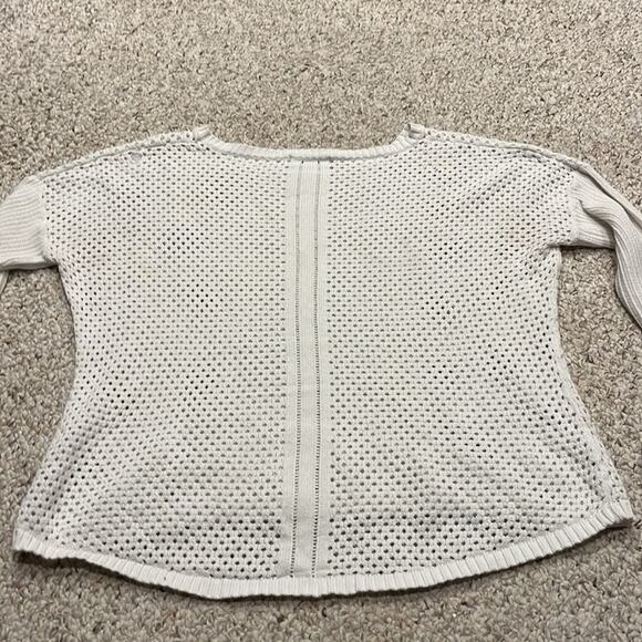 Prana Parker White Organic Cotton Open Knit Sweater Sz L Casual Outdoor Summer - Picture 6 of 6